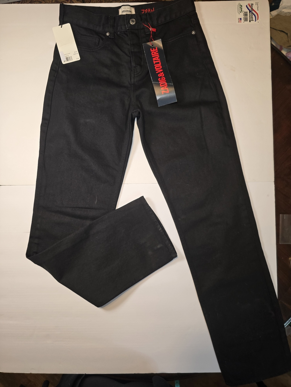 Woman's Zadig & Voltaire Black Straight Leg Jeans